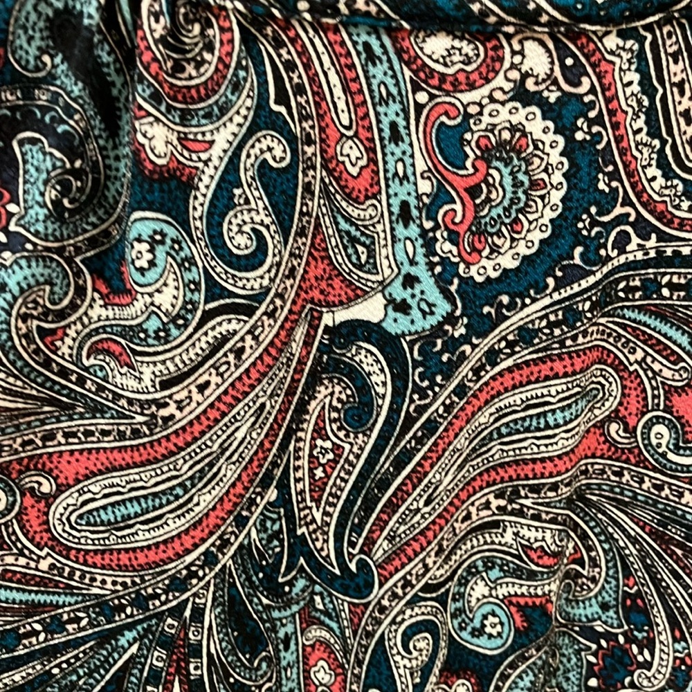 Talbots SP NWT Jersey Smocked Fit and Flare Paisley Dress PRICE DROP! - Picture 3 of 10